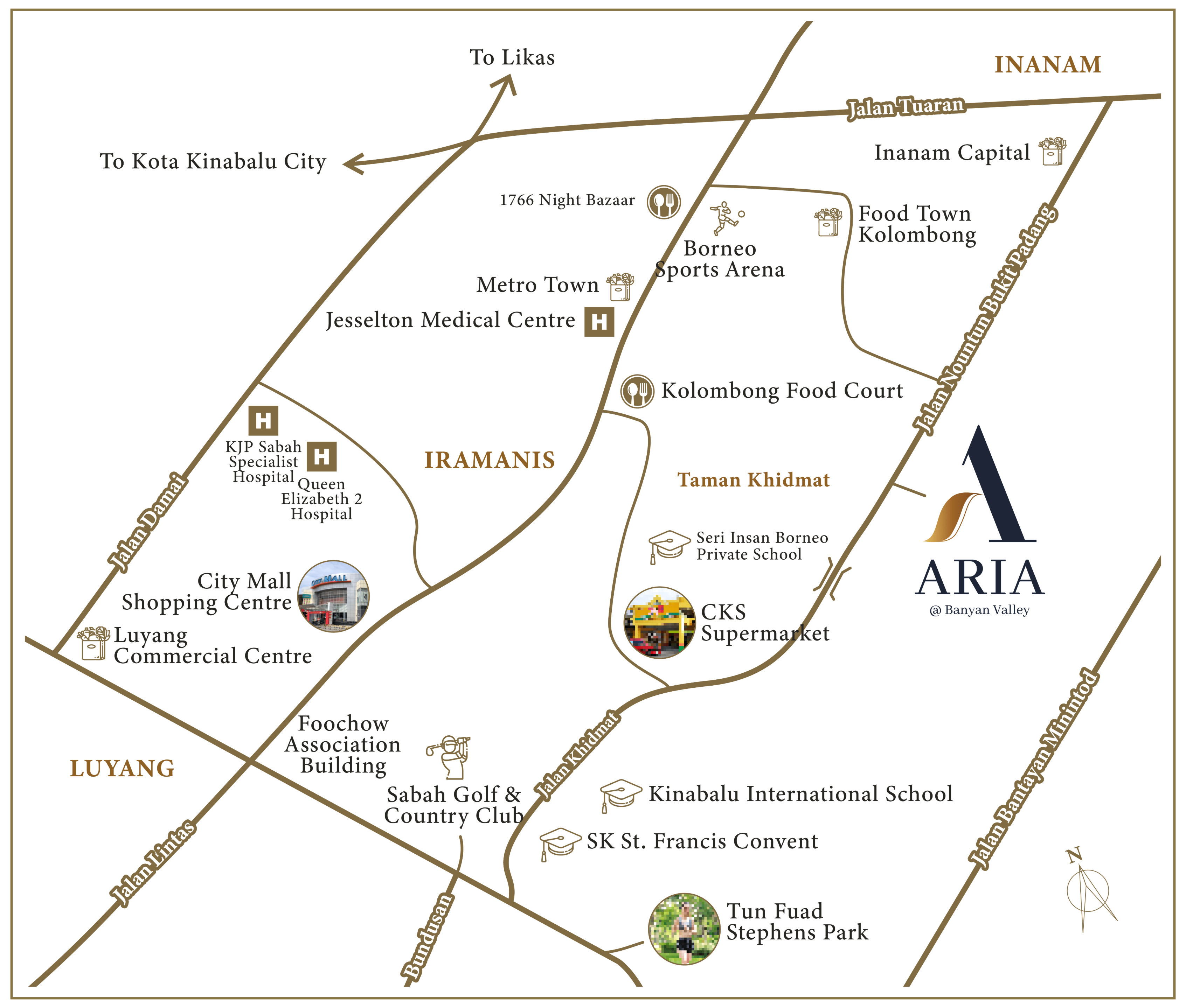 Location of Aria @ Banyan Valley