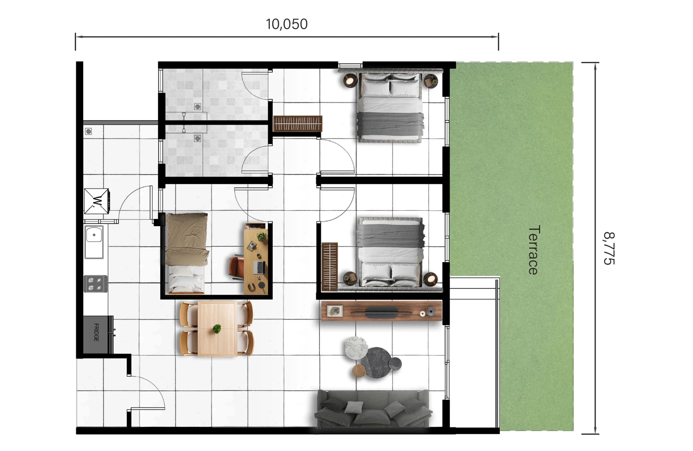 Serai Perdana Type A floor plan