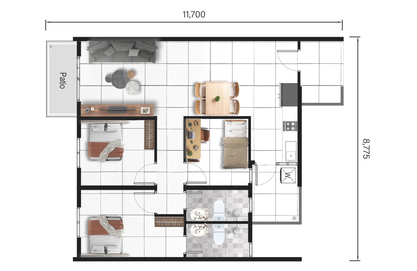 Serai Perdana Type B1 floor plan