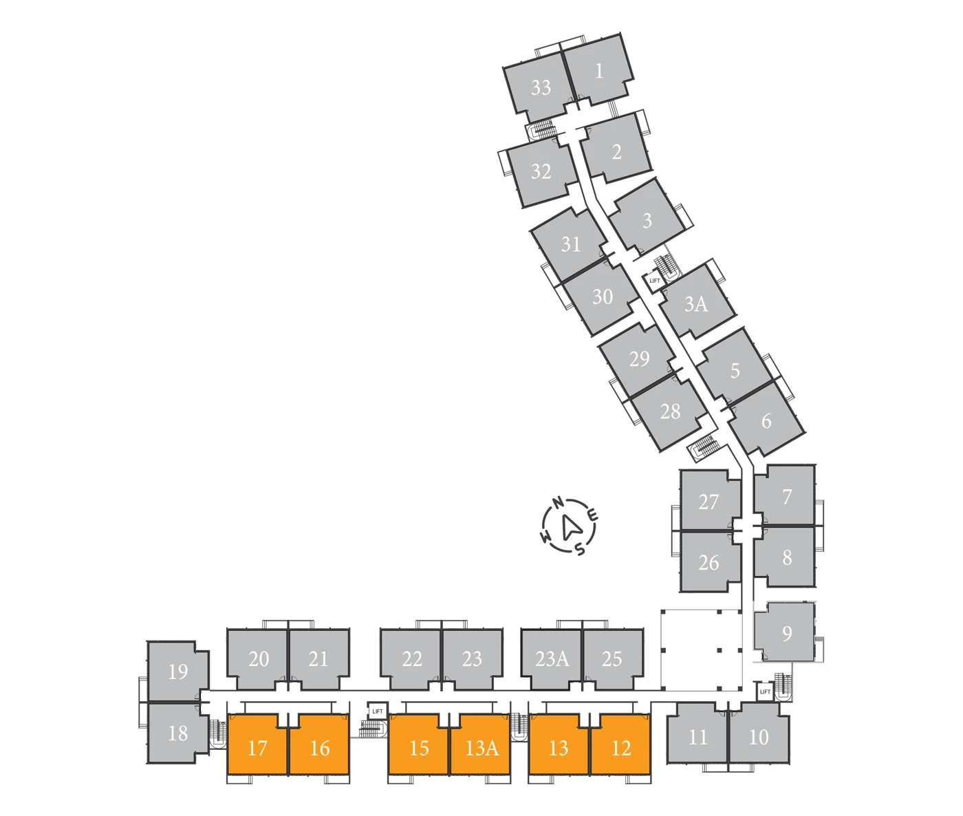 Serai Perdana Type B1 unit position