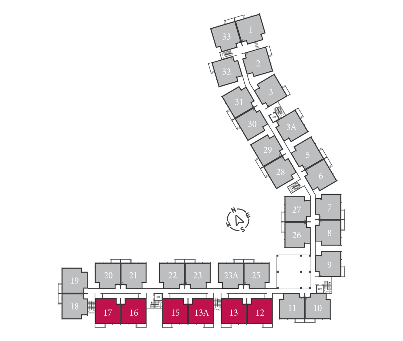 Serai Perdana Type B3 unit position